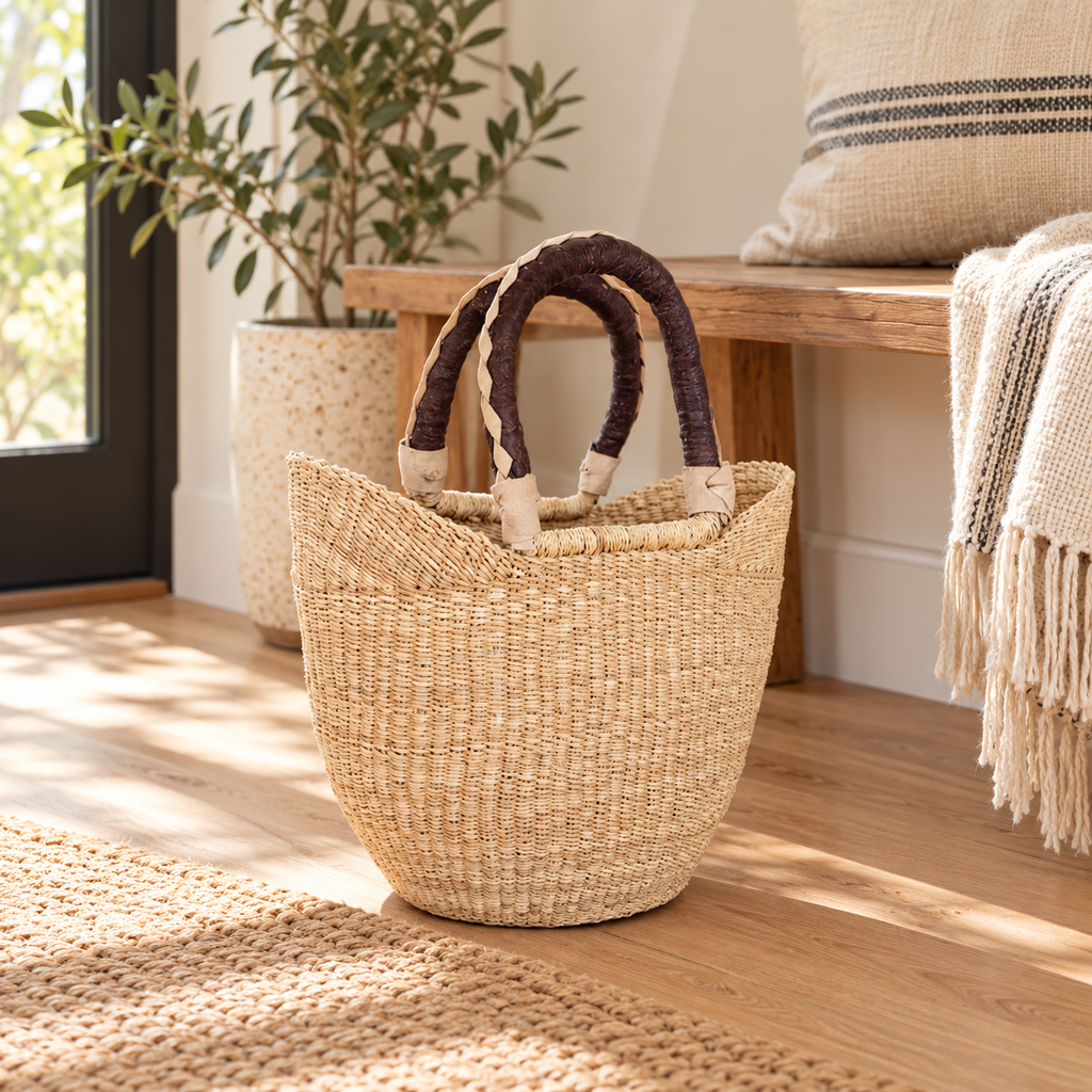 Small Woven Market Shopper - Image 3