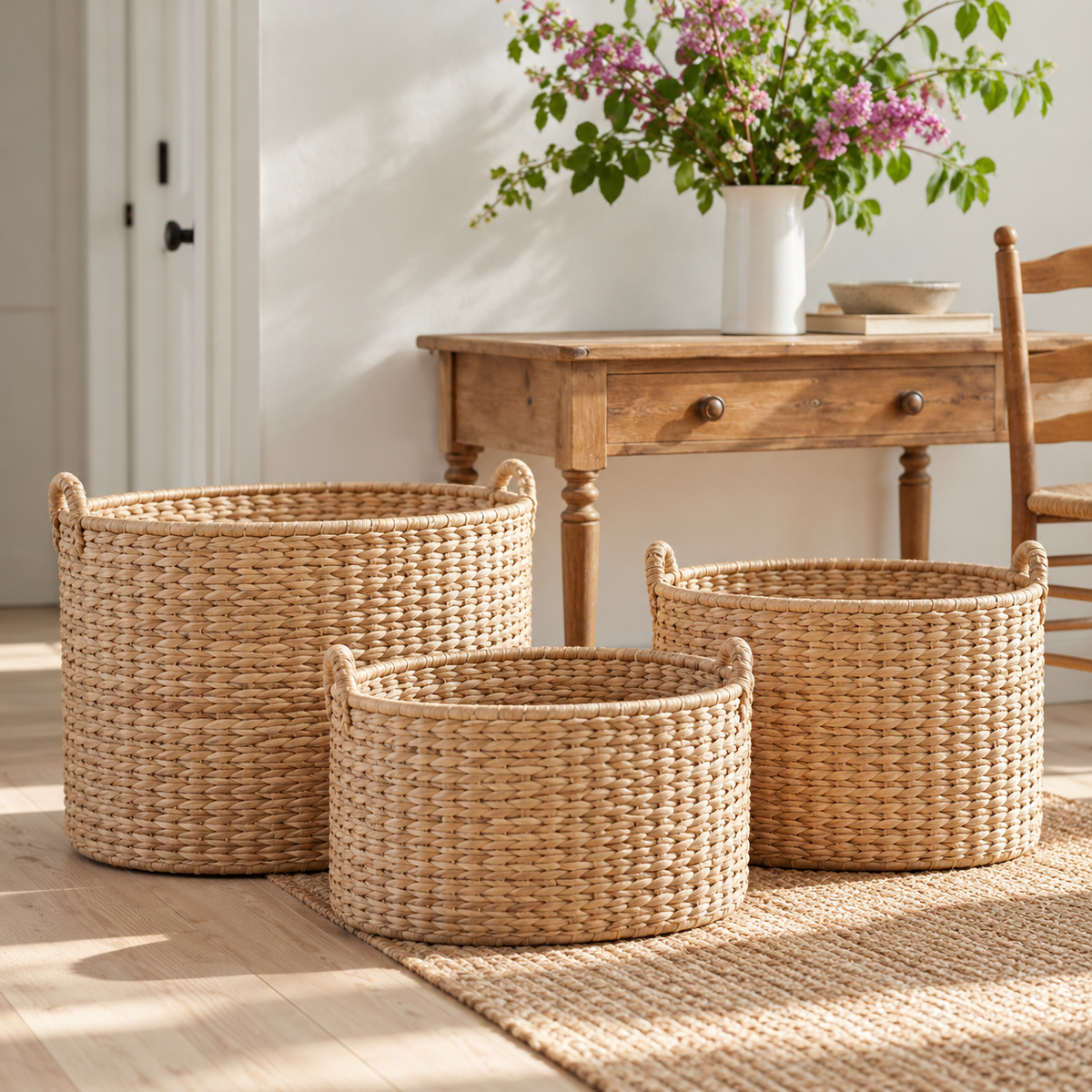 Handwoven Nesting Storage Hamper - Oval
