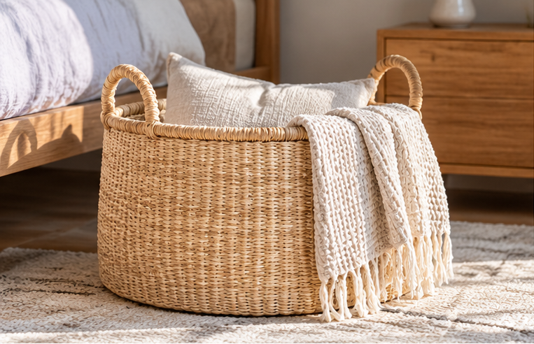 Round Nesting Floor Storage Basket