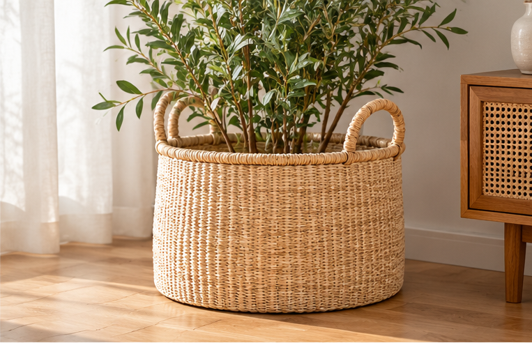 Round Nesting Floor Storage Basket
