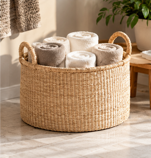 Round Nesting Floor Storage Basket