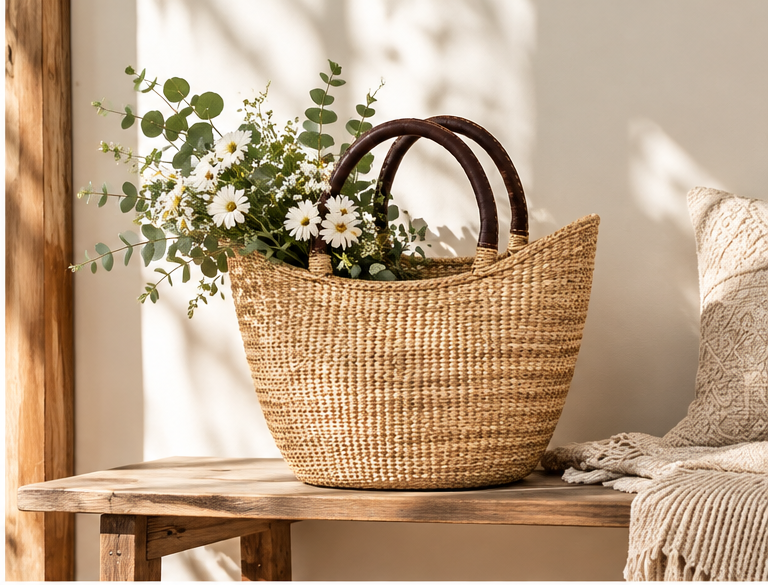 Large Woven Market Shopper