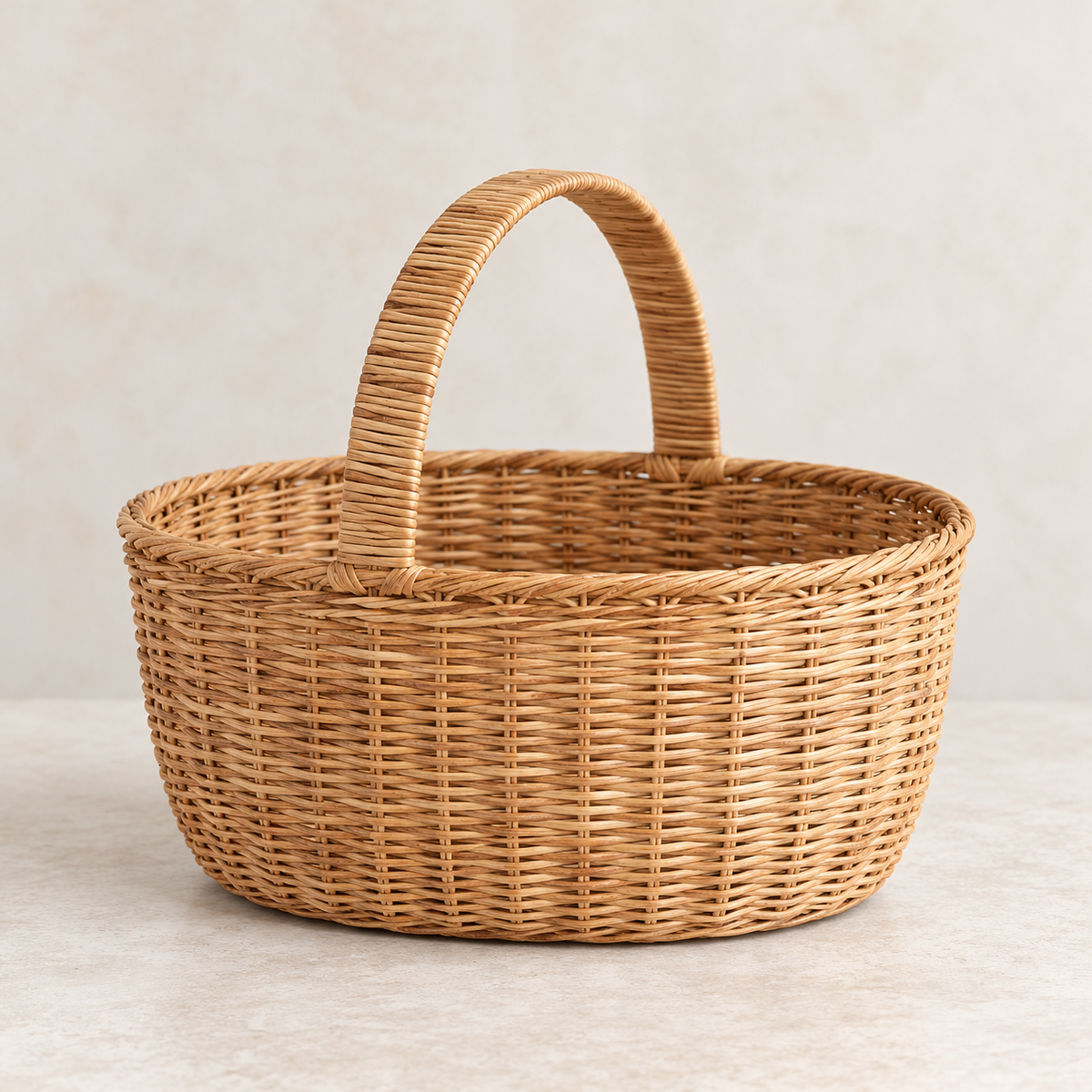 Handled Rattan Carry Basket