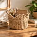 Natural Mini Scalloped Woven Basket