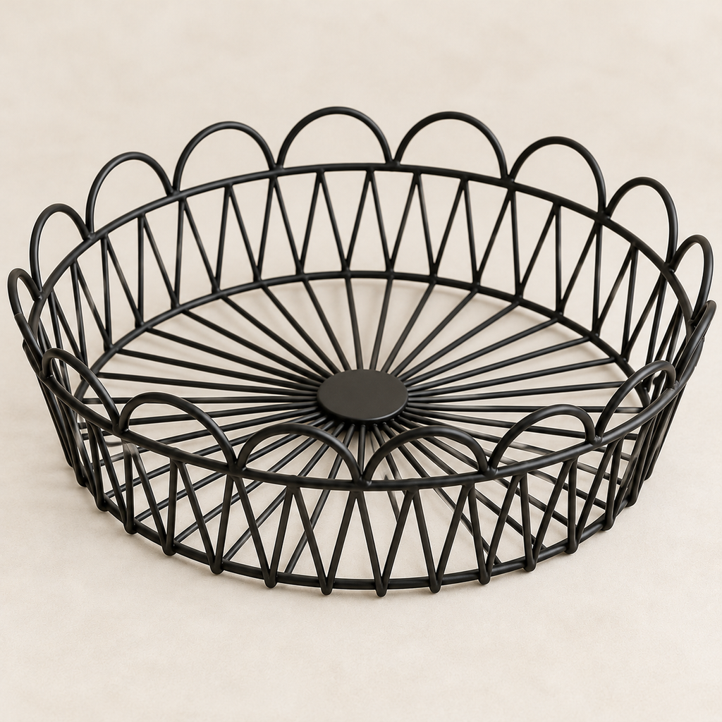 Petal-Shaped Wire Storage Basket