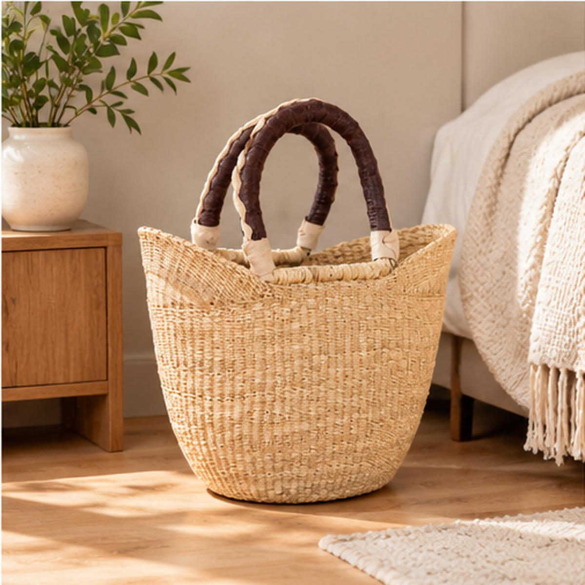 Small Woven Market Shopper