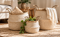 Zigzag Woven Collapsible Storage Basket