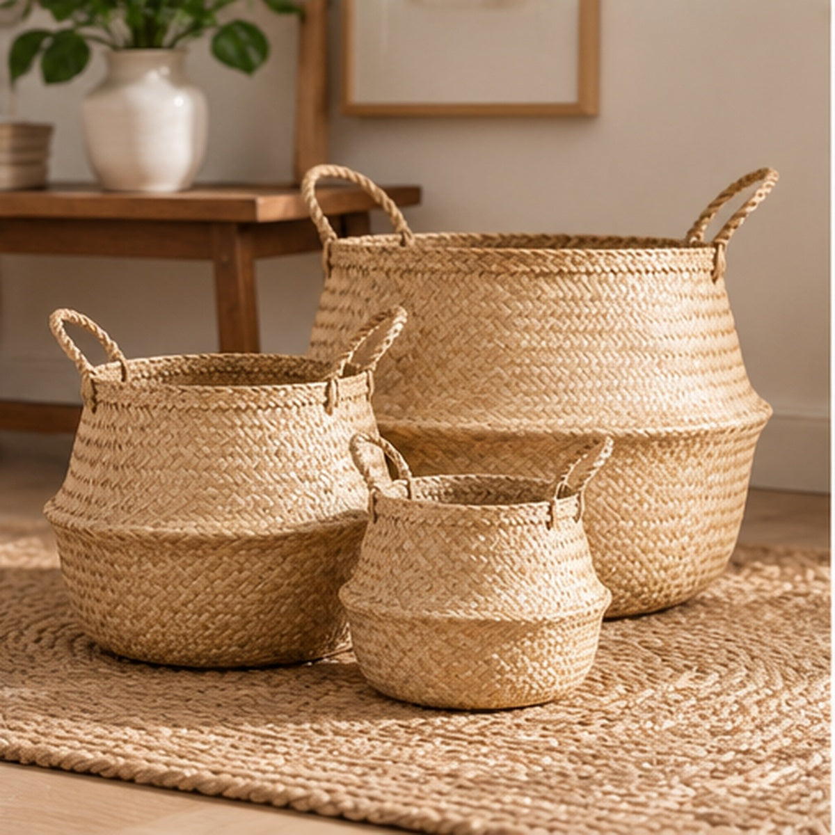 Woven Collapsible Belly Storage Basket