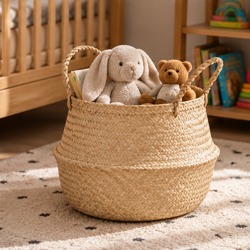 Woven Collapsible Belly Storage Basket