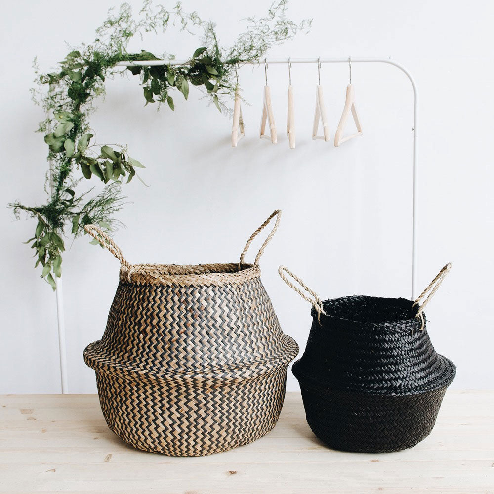 Natural Reed Collapsible Storage Basket - Image 7