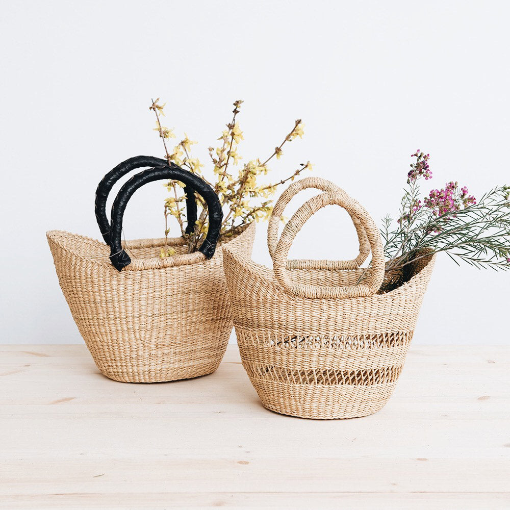 Small Openwork Woven Market Shopper - Image 12