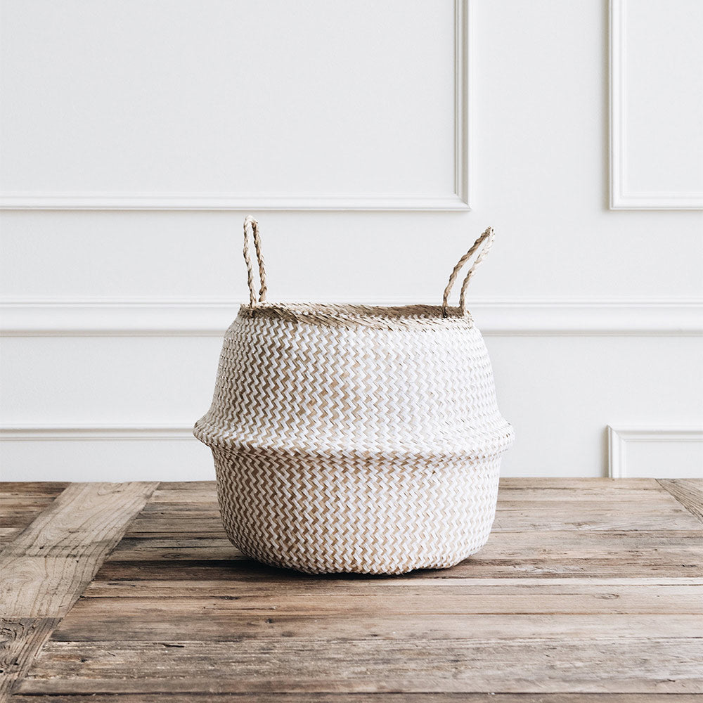 Zigzag Woven Collapsible Storage Basket - Image 9
