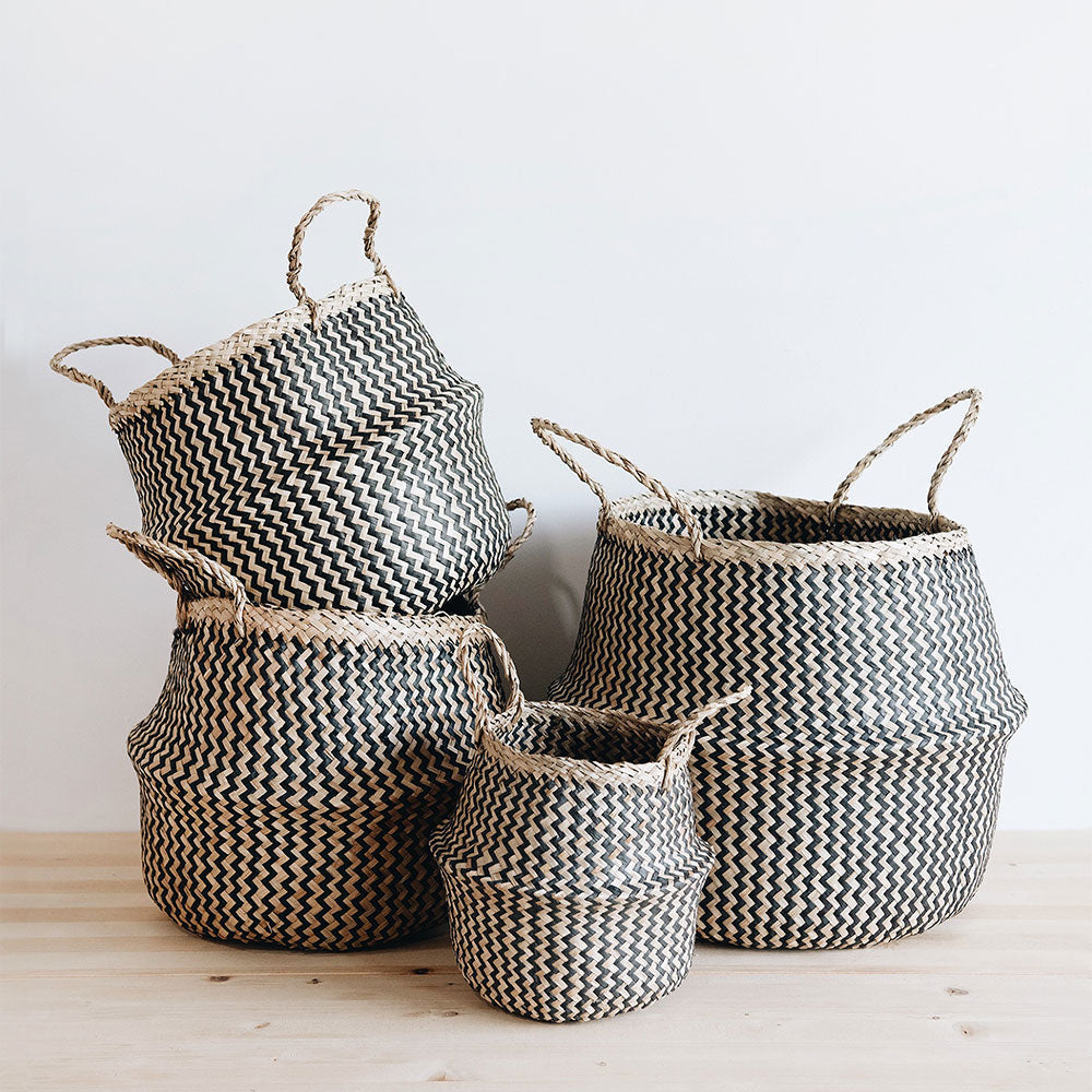 Natural Reed Collapsible Storage Basket - Image 3