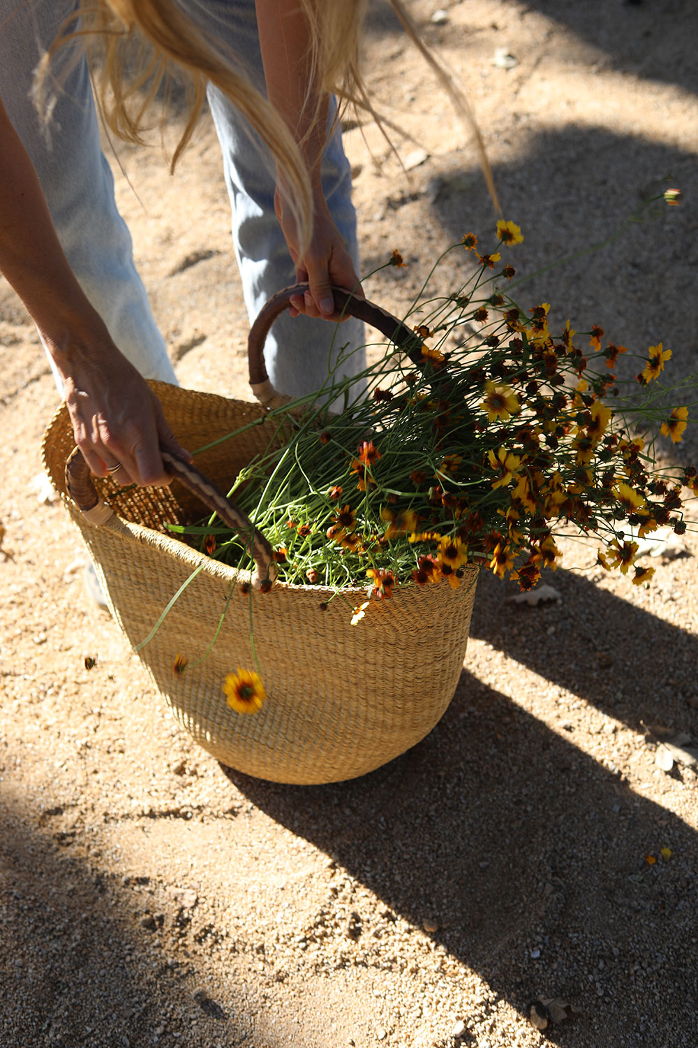 Large Woven Market Shopper - Image 2