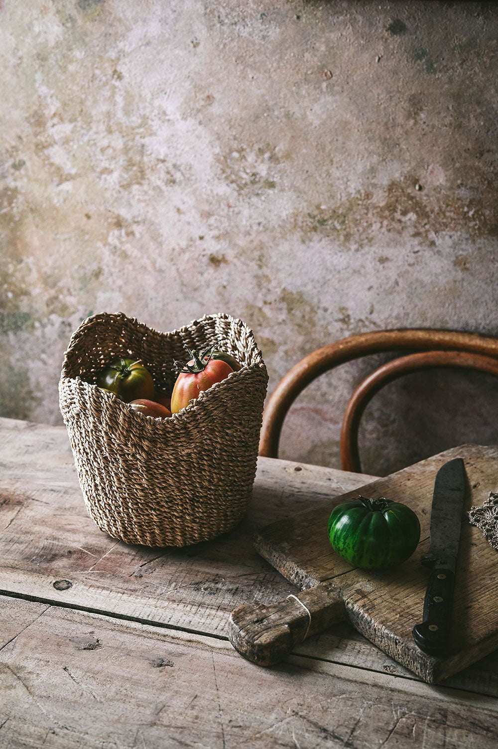 Natural Mini Scalloped Woven Basket - Image 4