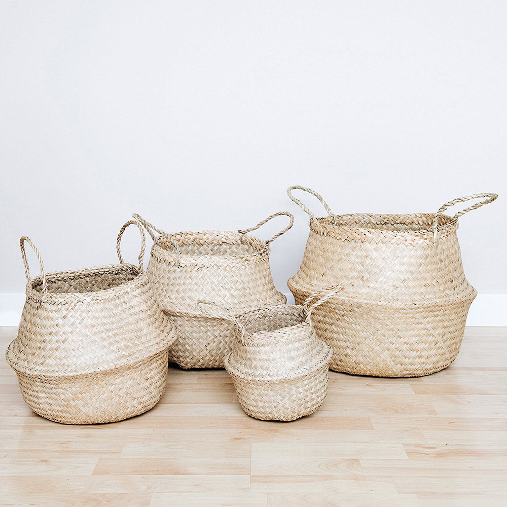 Woven Collapsible Belly Storage Basket - Image 4