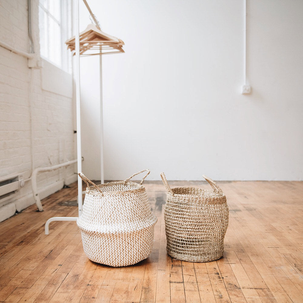 Zigzag Woven Collapsible Storage Basket - Image 5