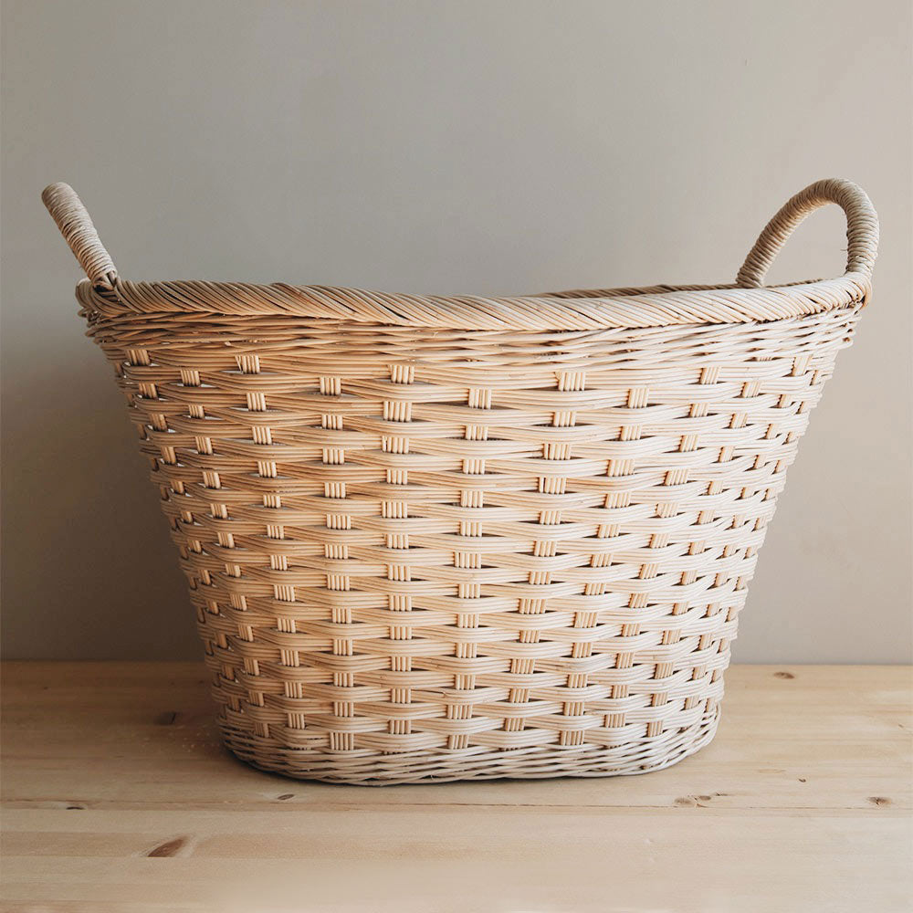 Handwoven Oval Floor Basket - Large - Image 2