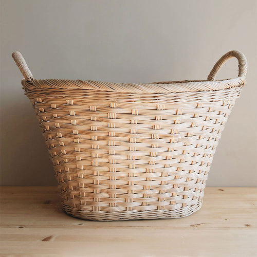 Handwoven Oval Floor Basket - Large - Image 2