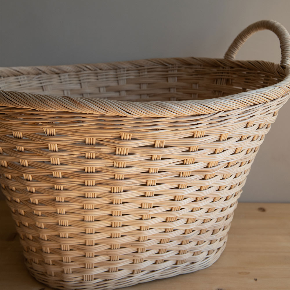 Handwoven Oval Floor Basket - Large - Image 1