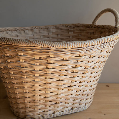 Handwoven Oval Floor Basket - Large - Image 1