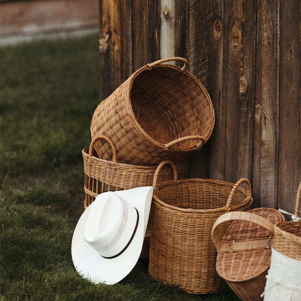 Handled Rattan Carry Basket - Image 7