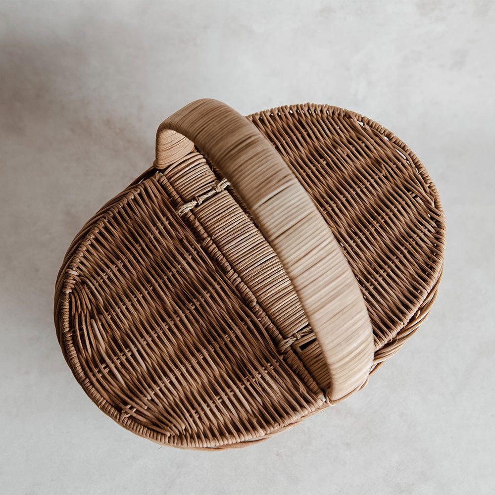 Handled Rattan Carry Basket - Image 8