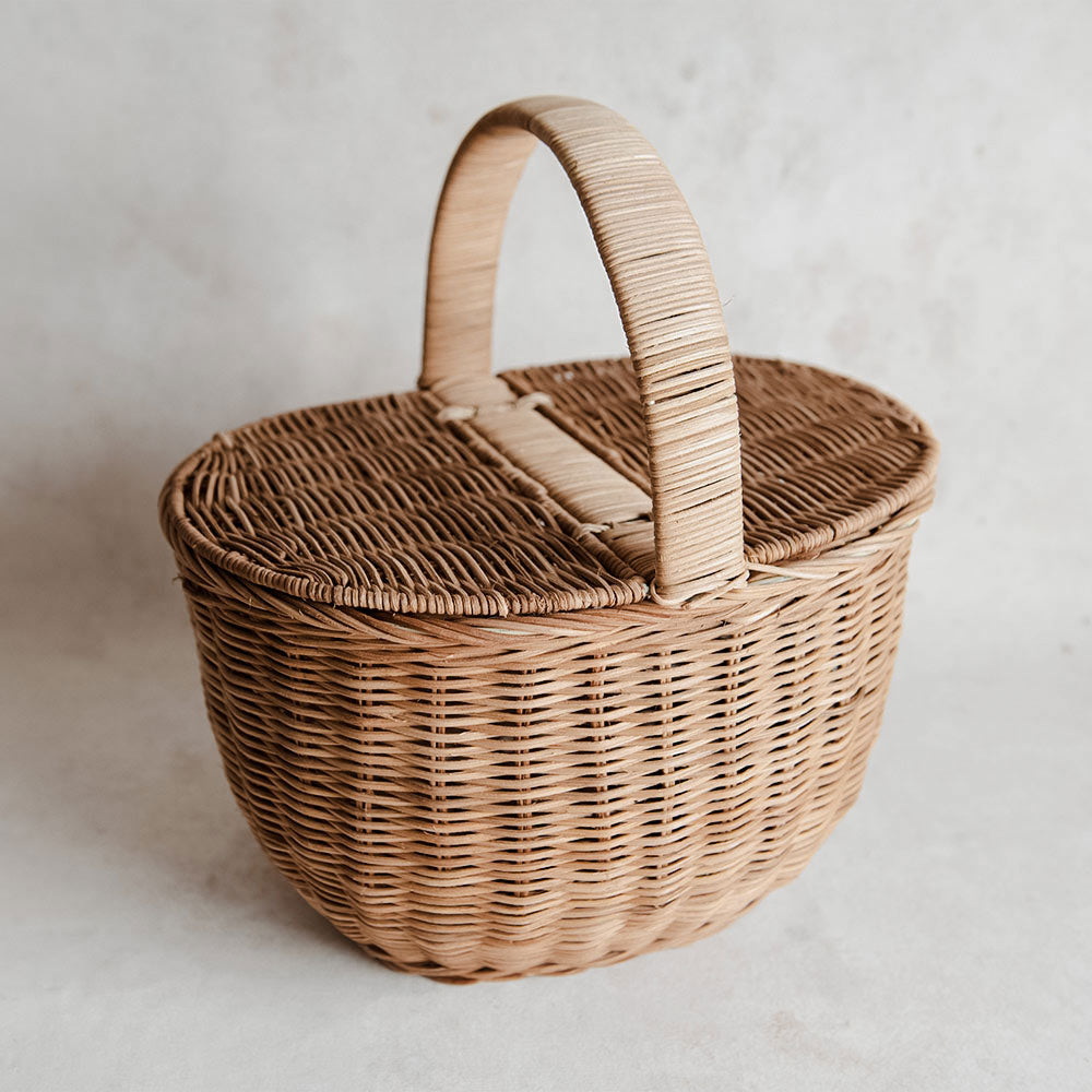 Handled Rattan Carry Basket - Image 9
