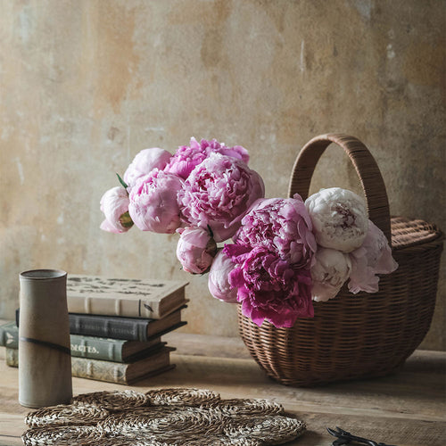 Handled Rattan Carry Basket - Image 2
