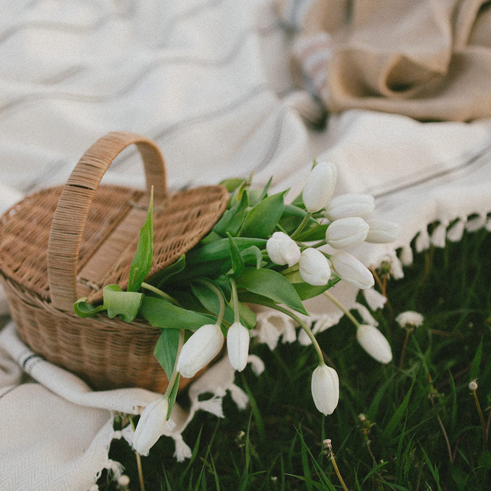 Handled Rattan Carry Basket - Image 1