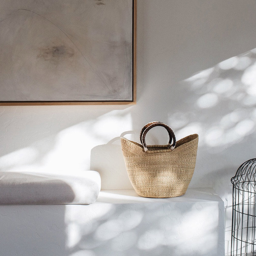 Large Woven Market Shopper - Image 1