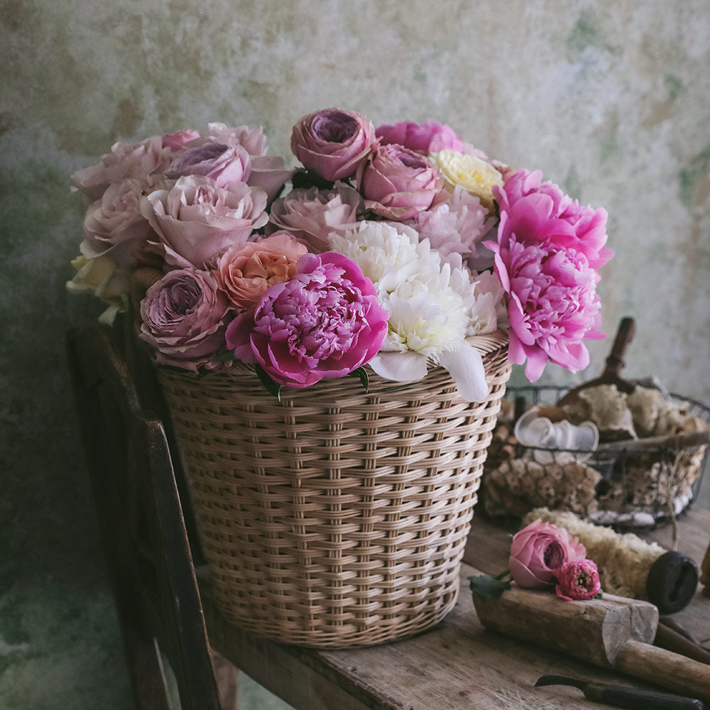 Handwoven Round Floor Basket - Image 2
